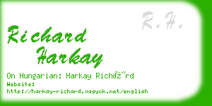 richard harkay business card
